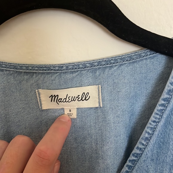 MADEWELL Size 8 Denim Dress - Picture 3 of 4